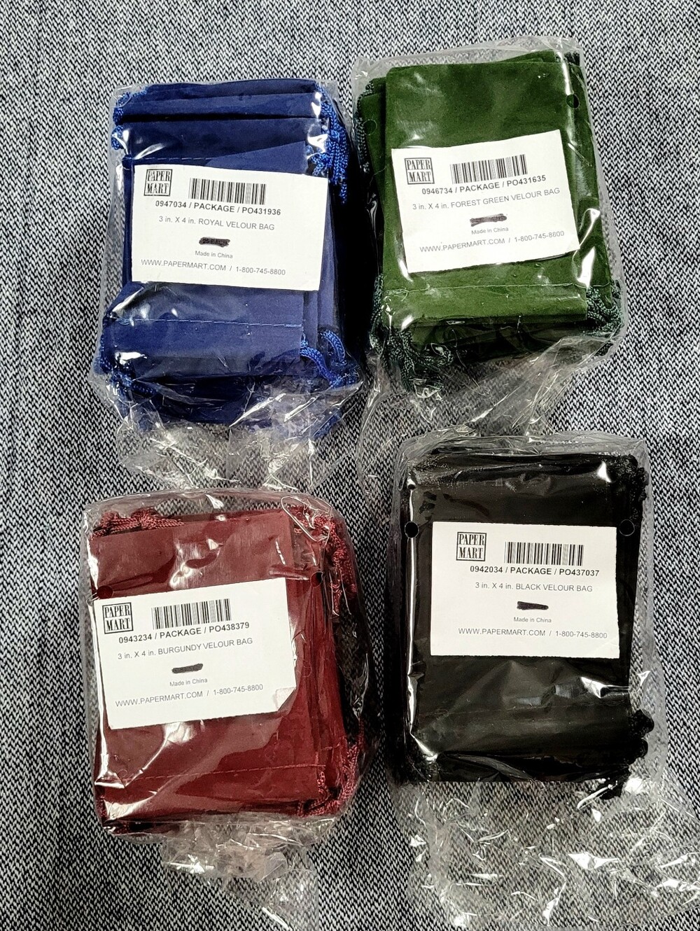 Lot 80+ Velour Drawstring Jewelry Bags